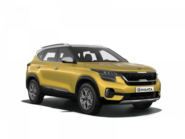 Kia Seltos Starbright Yellow / Clear White